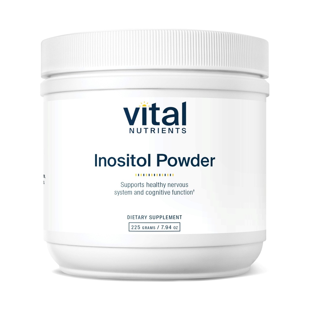 Vital Nutrients Inositol Powder | Myo Inositol Supplemento per le donne e gli uomini | Supporta l'energia, il sistema nervoso, il metabolismo e la funzione ovarica* | Vegan, Gluten, Dairy, Soy Free | 56 Servings