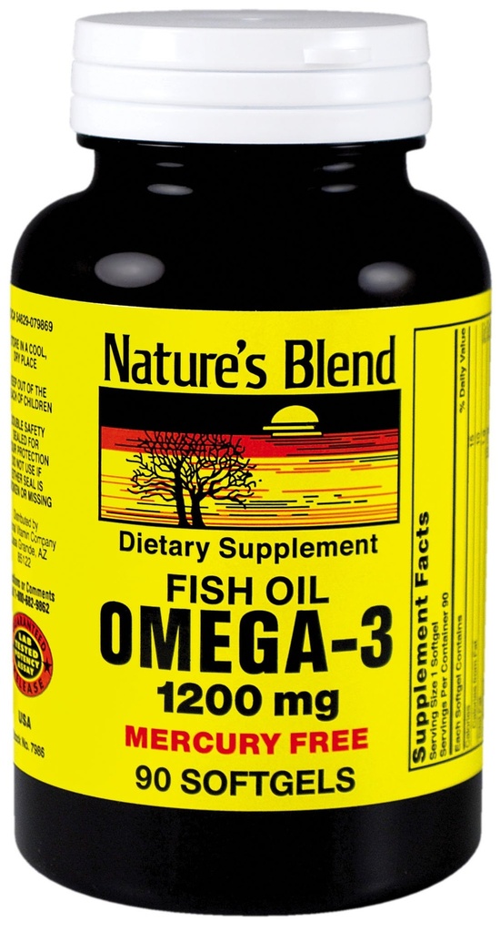 Miscela della natura Omega-3 Fish Oil 1200 mg 90 Softgels