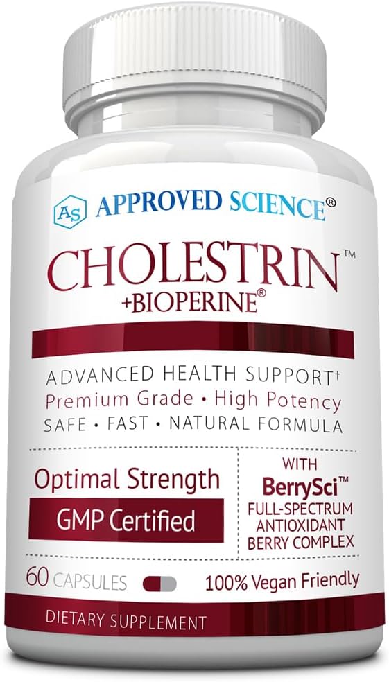 Approved Science Cholestrin - Lipid Level Support - Antiossidanti, Lecitina, Berbere HCL, BioPerine - 60 capsule - Made in USA