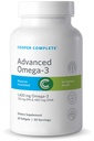 Cooper Complete - Advanced Omega 3 - Fish Oil Supplement, Concentrated EPA + DHA Omega-3 acidi grassi 1400 mg - 60 Softgels per bottiglia. Confezione da 4