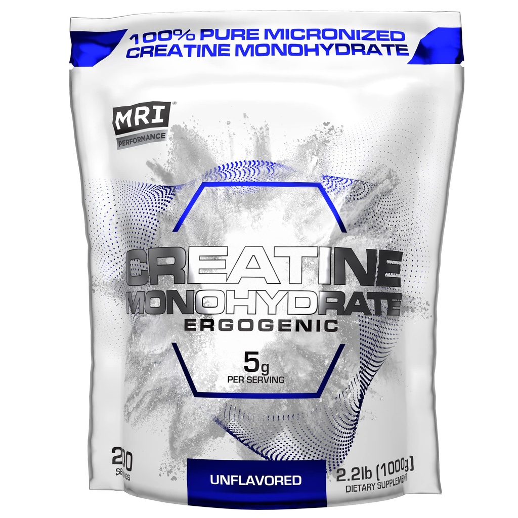 MRI Prestazioni Creatina Monoidrato Polvere 5g,100% Pure Micronized Creatina Supplemento, crescita del muscolo & Recupero, costruire il muscolo, aumentare la resistenza, prestazioni, resistenza, 1000g, non aromatizzato