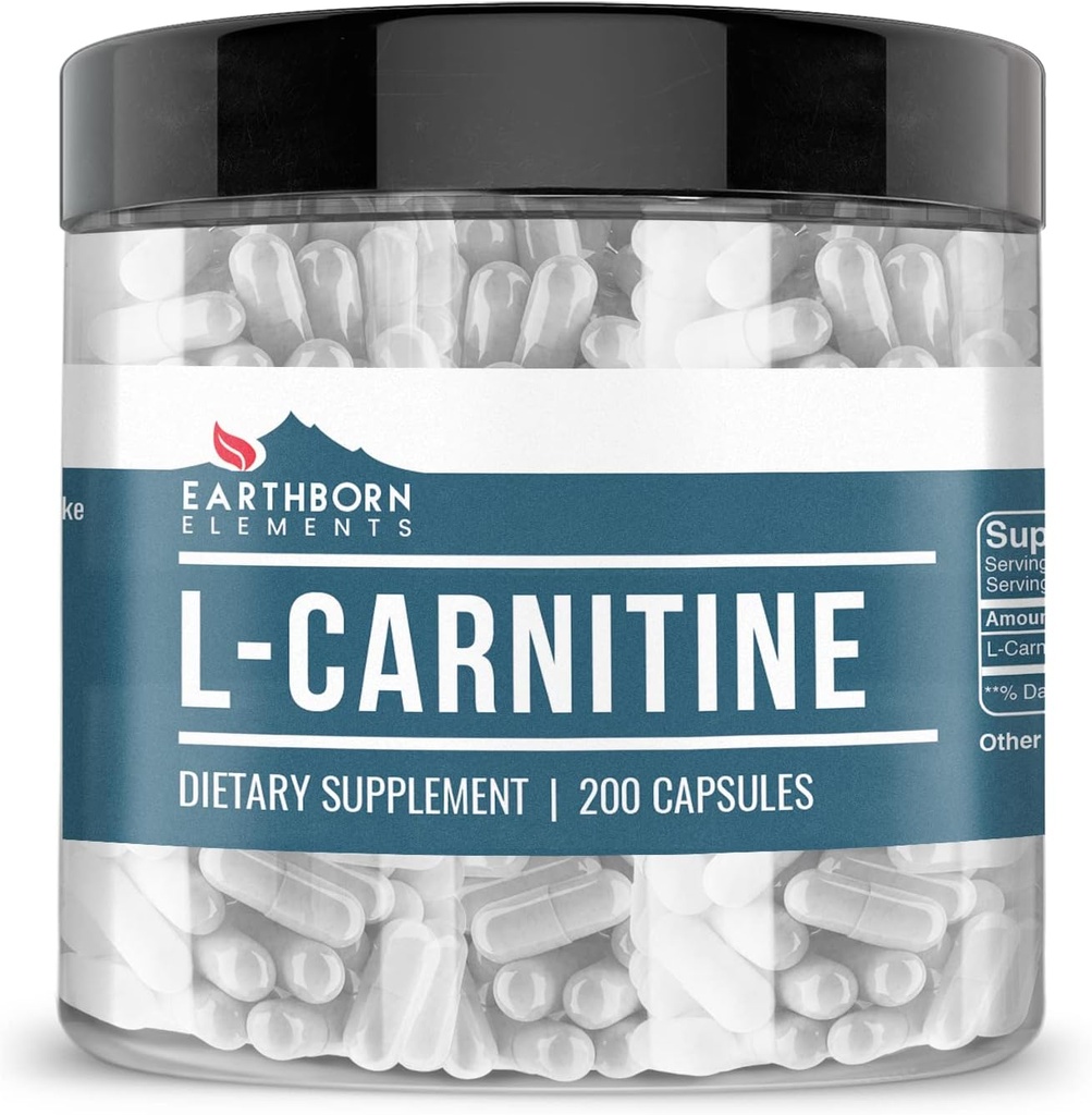 Elementi terrestri L-carnitina (200 capsule), Pure & Undiluted, No Additivi