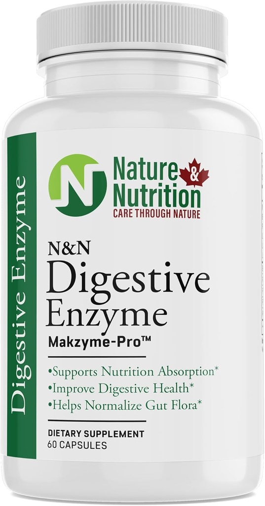 Nature & Nutrition DIGESTIVE ENZYME, MAKZYME-PRO TM, 60 conte (Pacchetto di 1)