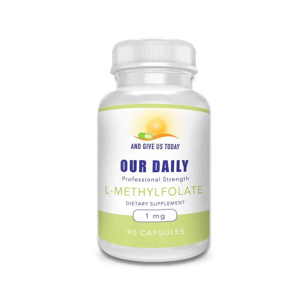 Il nostro quotidiano vites L-metilfolato 1mg / 1000 mcg massima resistenza attiva Folate, 5-MTHF, Filler Free, Gluten Free, Non OGM, capsule vegetariane 90 Count (Pack of 1)