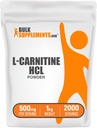 BulkSupplements.com L-Carnitina HCl Polvere - Carnitina Supplemento, Carnitina Polvere, L-Carnitina 500mg - Non aromaed & Gluten Free, 500mg per Serving, 1kg (2.2 lbs) (Pacchetto di 1)