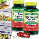 Scelta Bundle Spring Valley supporto pressione sanguigna Capsule vegetariani 60 Ct 2 pk (120 Totale) + Guida alla vitamina & Pill Container (4 voci)!