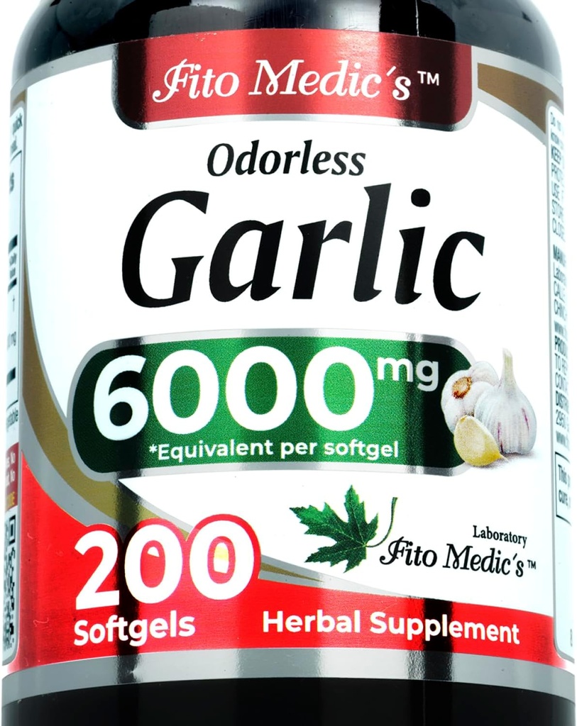 FITO MEDIC'S Lab | Integratori aglio | Pillole aglio | Aglio inodore | 200 Softgels