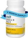 Klaire Labs SFI Health Vitamin D Plus K - Biodisponibile vitamina K2 D3 Supplemento per Bone & Immune Support - Ogni capsula fornisce D3 5000 iu & K2 100 Mcg (60 capsule)