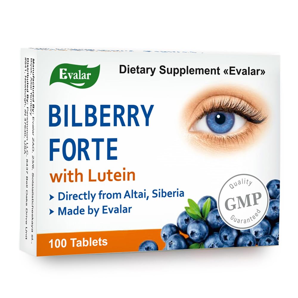 Blueberry Forte di Vitamine Evalar Lutein Zinc Minerals 100 Tabs
