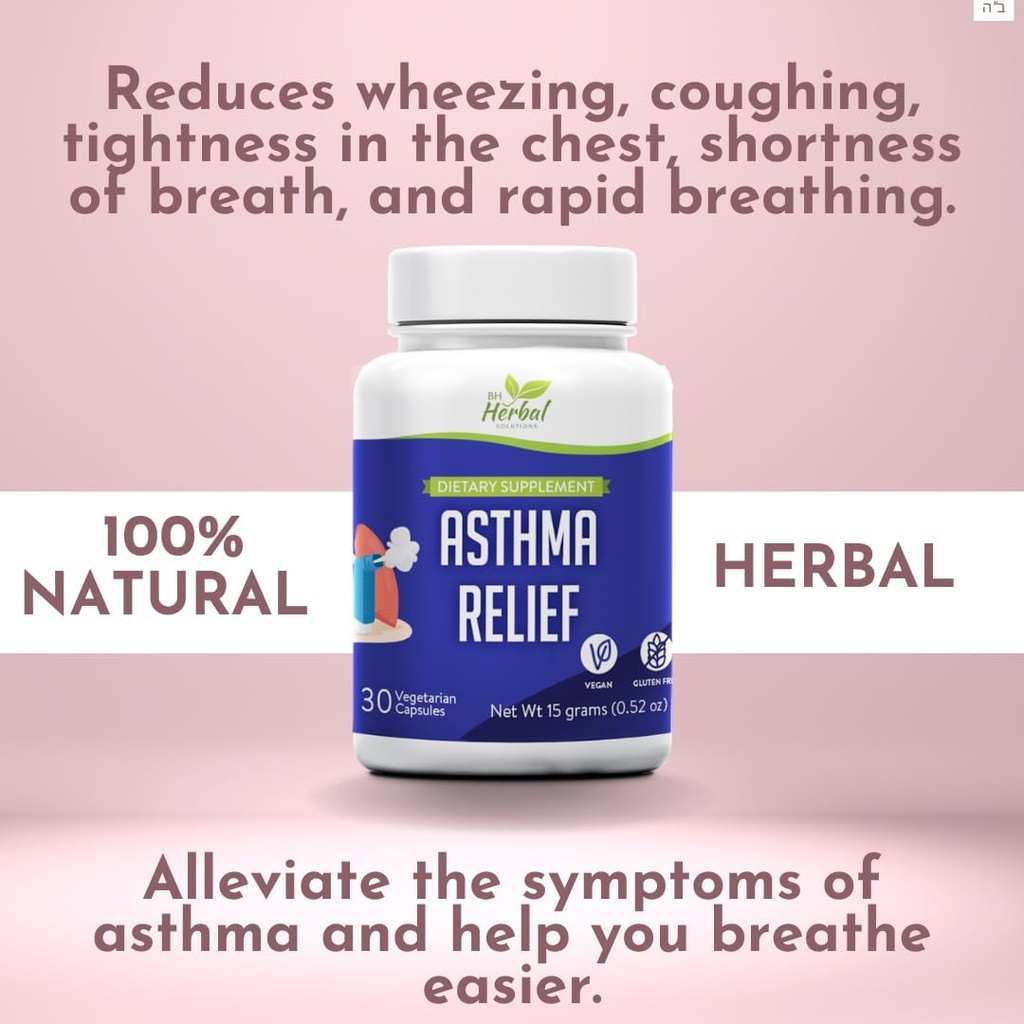 Asthma Relief - Integratore di supporto polmonare per aiutare a mantenere la salute globale polmonare e respiratorio - 100% naturale supplemento di erbe
