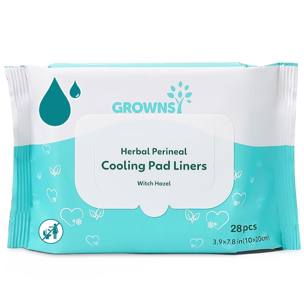 Liner di raffreddamento perineale a lungo duratura, fodera di raffreddamento Postpartum 28PCS per il recupero del postpartum, Wipe di raffreddamento per emorroidi perineali per la cura della mamma Postpartum Essentials