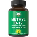 Methyl B12 Vitamin + miscela alimentare completa di 25 verdure e frutta per l'assorbimento massimo. Vegan Vitamina B12 Methylcobalamin - Methyl B-12 Supplemento per energia, messa a fuoco e sollievo. Capsule di alimentazione di 30 giorni