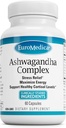 EuroMedica Ashwagandha Complex - Supplemento per sostenere la salute surrenale - Ashwagandha Supplemento con Rhodiola Rosea Extract - Integratore di erbe per sostenere l'energia e la concentrazione - 60 capsule