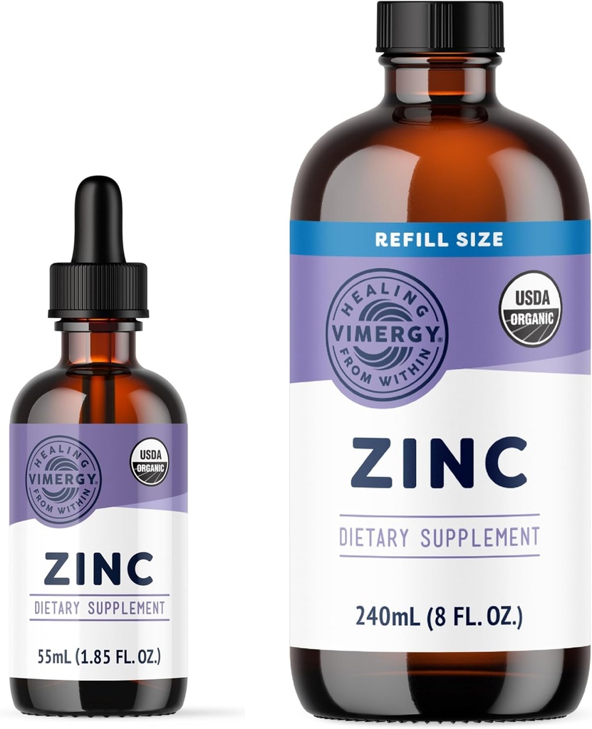 Vimergy Liquid Zinc 55 mL e Zinc Refill 240 mL - Bundle