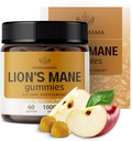 HERBAMAMA Lion's Mane Gummies - 1000mg Lion's Mane Mushroom for Brain Clarity Support - Vegan, Non OGM Focus Supplement per Adulti - 60 Pectin-Based Apple-Flavored Chews