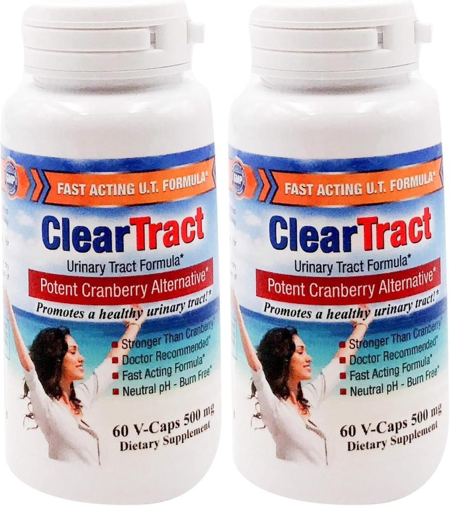 Cleartract D-Mannose Formula Capsule, 500 Mg, 60 Count (Pack of 2)