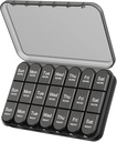 Daviky Pill Organizer 3X al giorno, settimanale Pill Box 7 giorno, Travel Pill Case with Large Containers, Light-Proof Pill Case for Vitamins, Farmaco, Supplements and Fish Oils (nero)