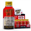 Fruit Punch Extra Strength Energy Shot 12 pk – 260mg Natural Caffeine B12 B6 – Energy & Focus Support – 2 Serve Sugar Free Zero Calorie Green Tea B-Vitamins Electrolytes Vegan – 1.93 fl oz