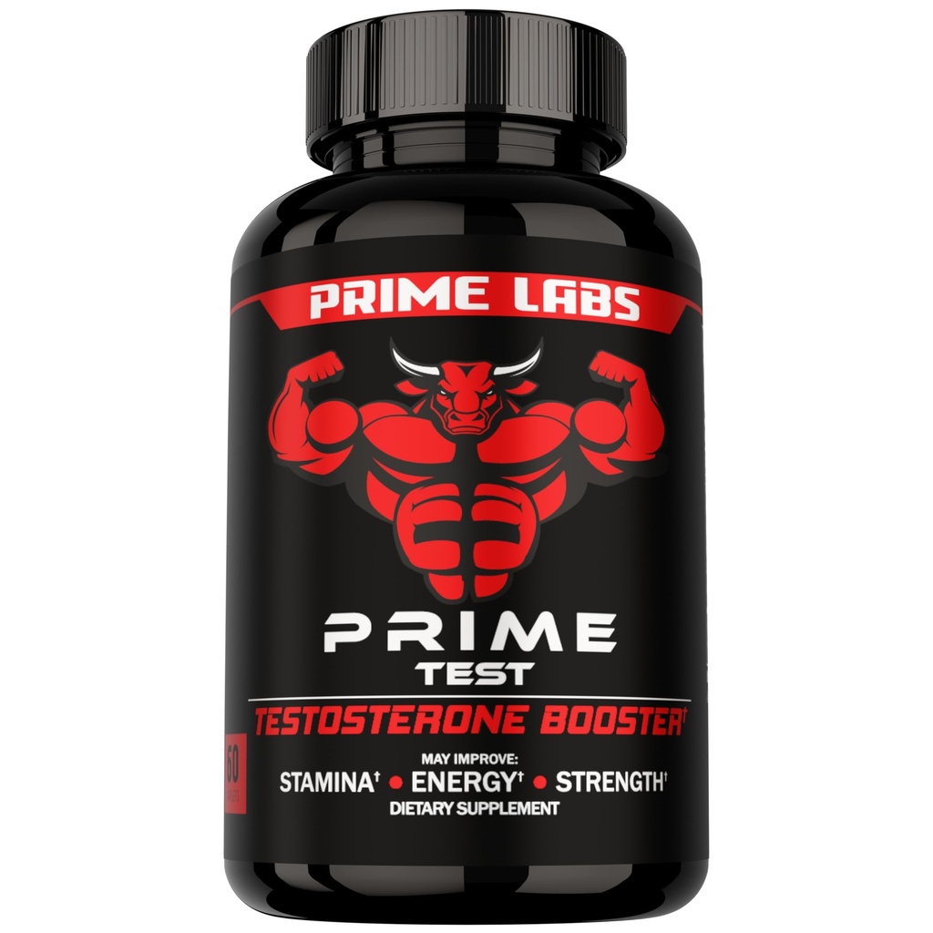 Prime Labs - Booster di testosterone maschile - Stamina, Endurance, & Booster di resistenza - 60 Caplets