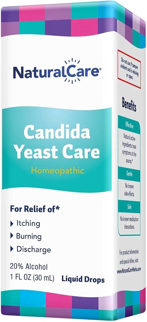 NaturalCare Candida Yeast Care, Gocce liquide omeopatiche, 1 fl. oz