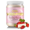 Integratori d'acciaio Veg-PRO | Vegan Protein Powder, Strawberry Cheesecake | 25 Serve (1.65lbs) | Polvere di proteine organiche con aminoacido BCAA | Gluten Free | Non Dairy | Formula di carb bassa