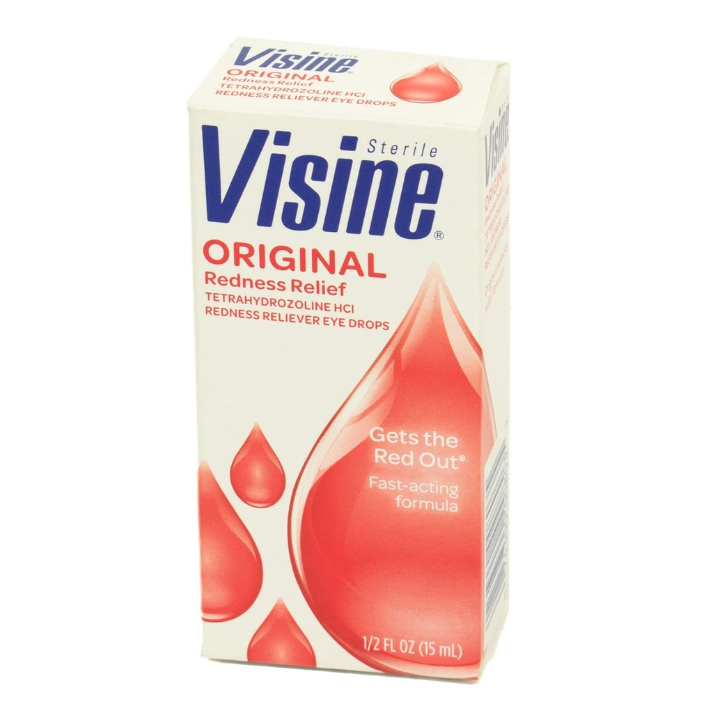 J & J Visine Gocce degli occhi, Visine Original Eye Drops.5 oz. Bottiglia (Packaging May Vary)