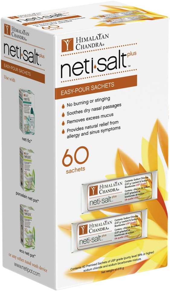 Himalayan Chandra Neti Salt Plus Sachet 60ct