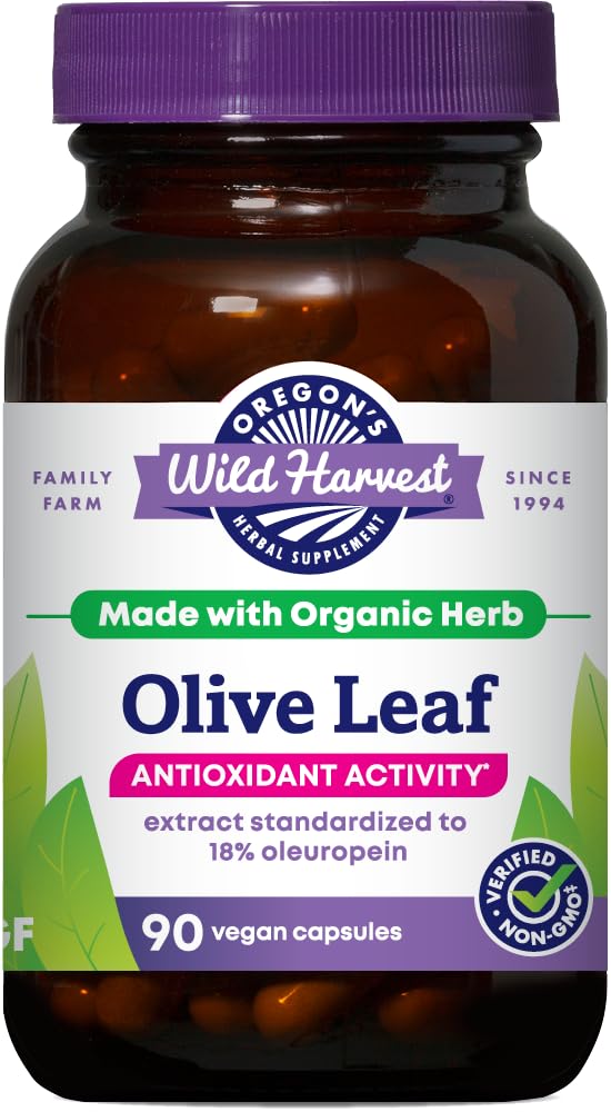 Vendemmia selvatica dell'Oregon, Integratore di foglie di oliva, Supporto antiossidante, 350 mg, 90 Conte