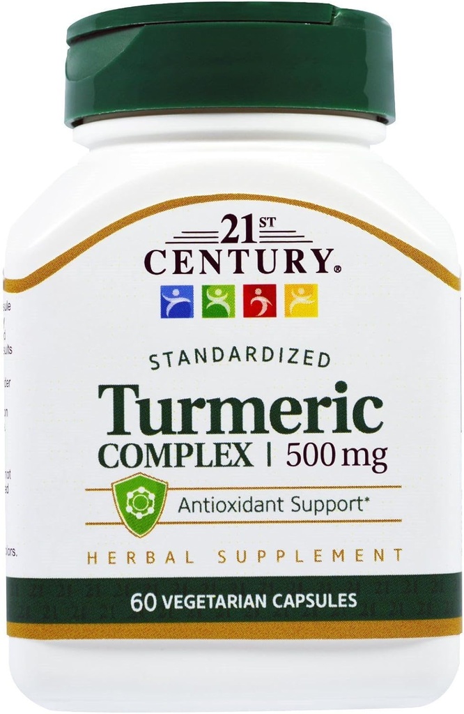 21st Century Turmeric Complex 500 mg - 60 Capsule Vegetariani, Confezione da 2
