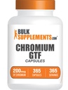 BulkSupplements.com Chromium GTF Capsule - Supplemento minerale, GTF Chromium 200mcg - Gluten Free, 1 Capsule per Serving, 365 Capsule (Pack of 1)