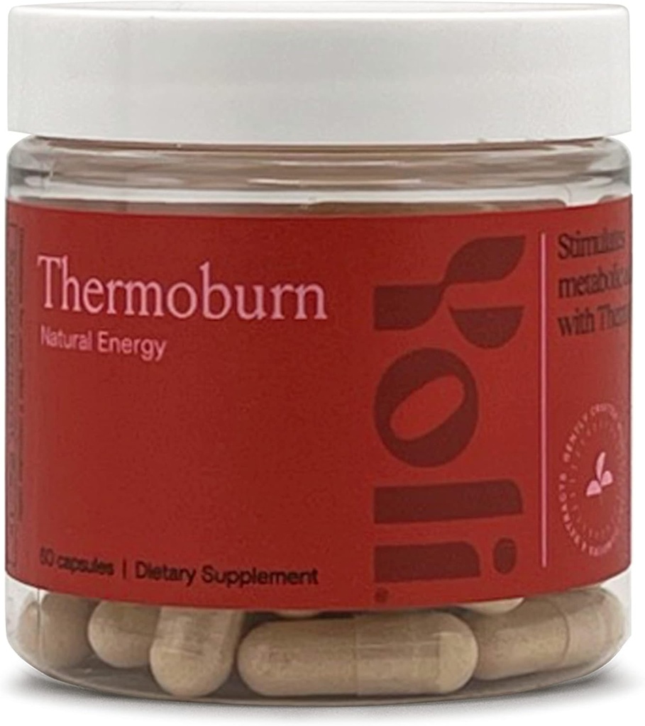 Integratore energetico Yoli® Thermoburn con Foglia di Tè Verde, Guarana, Choline, Chetoni lampone e Miscela Proprietario Thermo-G - Vitamina Energetica, 60 Capsule