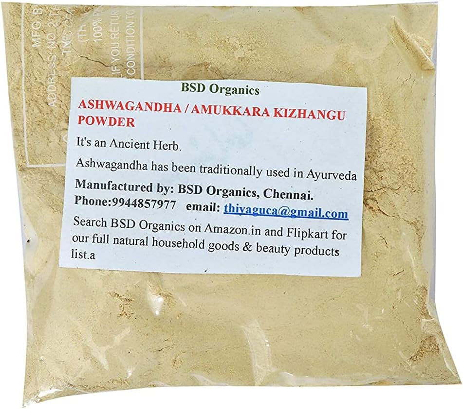 Polvere di Ashwagandha/Amukkara Kizhangu, 100 grammi / 3.5 oncia