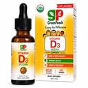 GreenPeach Liquid Vegan Organic Vitamin D 400 a 1600 IU - D3 Gocce per Toddler, Bambini, Baby & Infants, Vitamina D Gocce di bambino, Naturale, 60 Serve