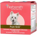 Herbsmith Pure Krill - Wild-Caught Antarctic Krill - Solo 1 Ingrediente - Astaxantina per cani - Ready-to-Use Omega 3s - alternativa al Krill olio per cani - 150g