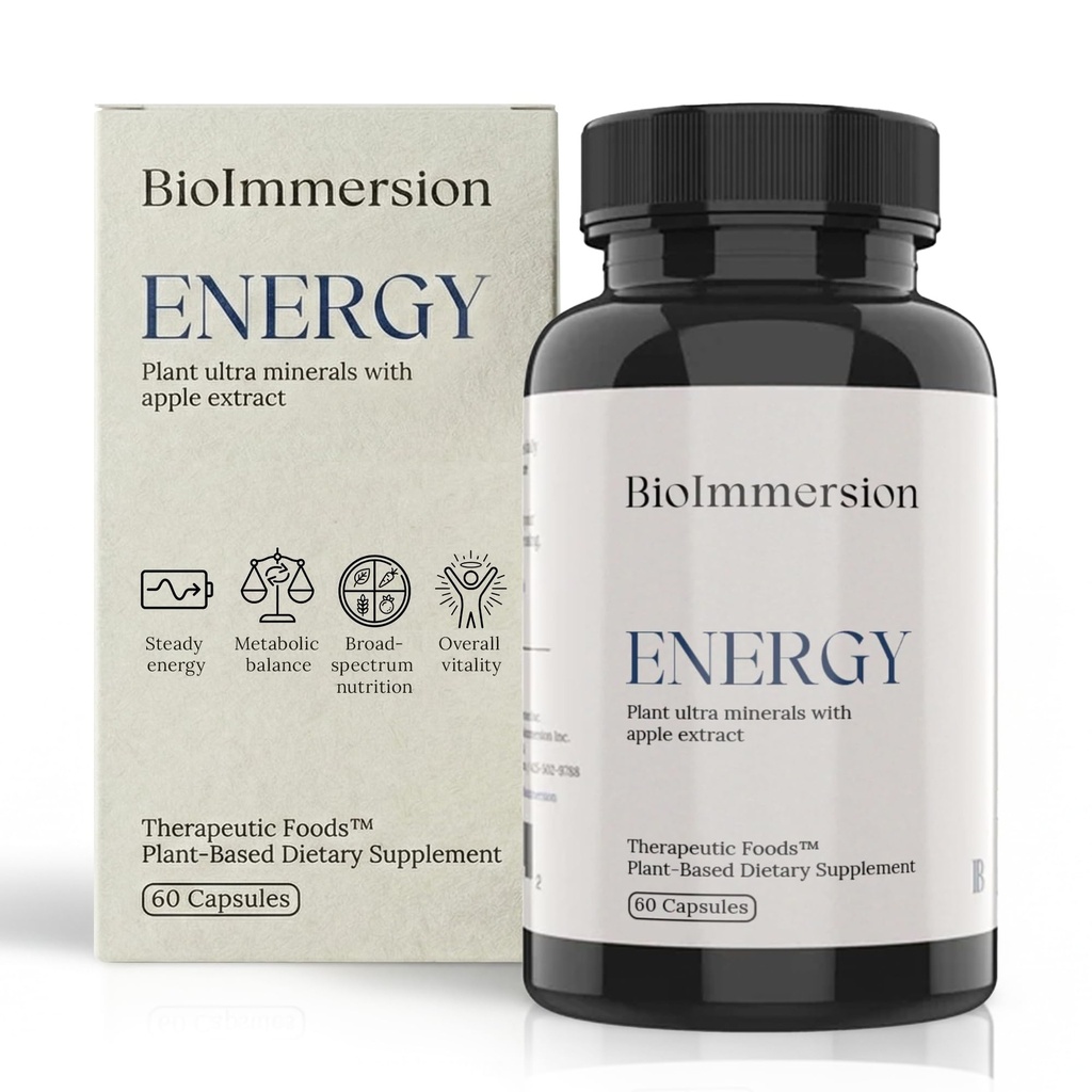 Energia – Ultra Minerali a base vegetale con estratto di mele per il supporto cellulare Vitality & Metabolism – 60 capsule vegane