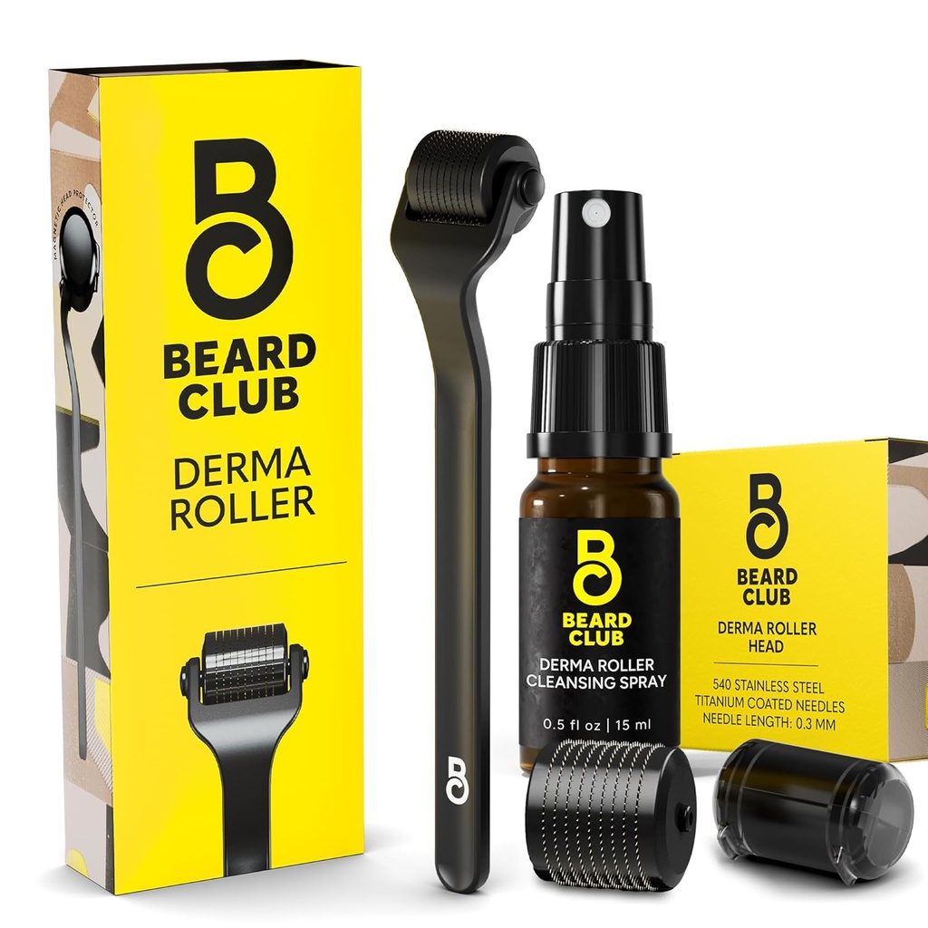 Il rullo del club del cuscinetto Derma, Spray di pulizia & Testa di ricambio - Rullo del cuscinetto con Spray di pulizia e testa di ricambio