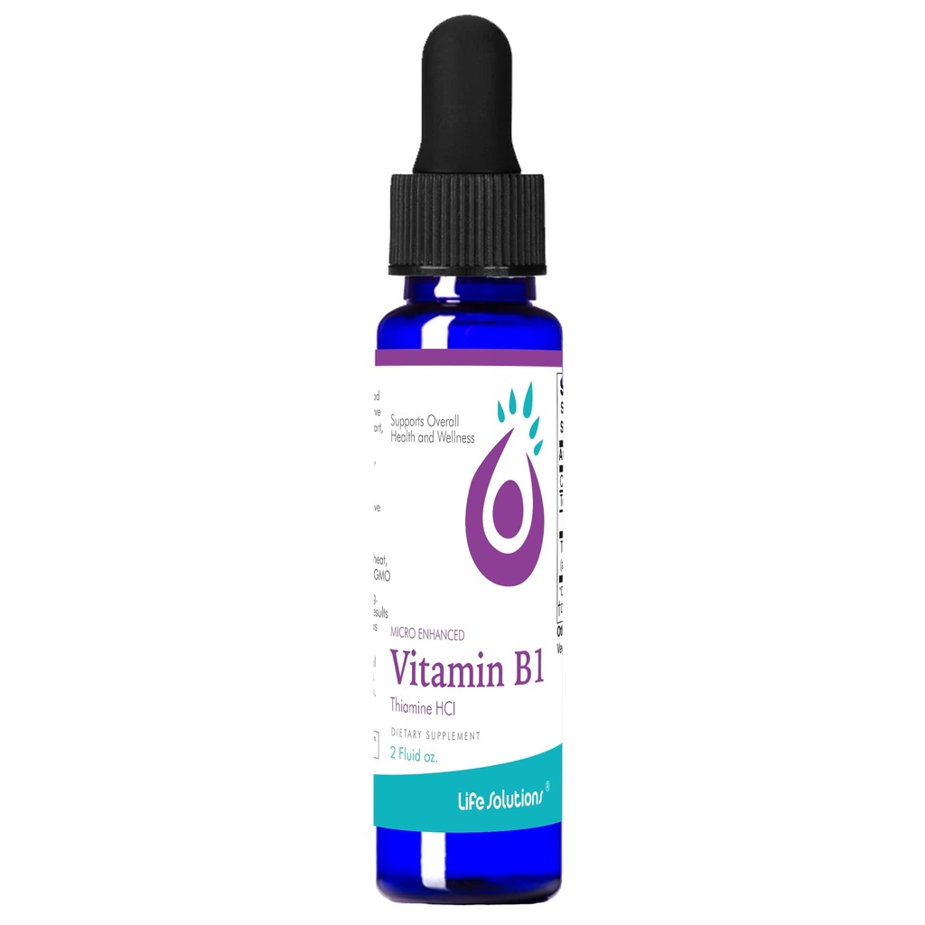 Vitamina B1 Dropper 2 oz - Thiamine B1 Supplemento - Vitamine B1 essenziali per il potenziamento dell'energia e il supporto del sistema nervoso - Formula liquida per l'assorbimento facile
