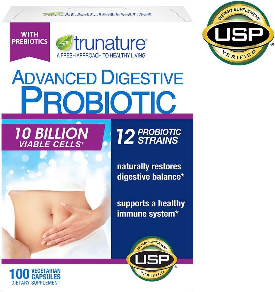 trunatura Probiotico Digestivo Avanzato, 100 Capsule (3 Confezione)