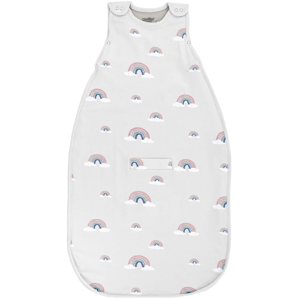 Woolino Merino Wool Ultimate Baby Sleep Sack - 4 anni Baby Wearable Blanket - Due-Way Zipper regolabile Sleeping Bag per bambini e bambini - Universal Size (2-24 mesi) - Rainbow