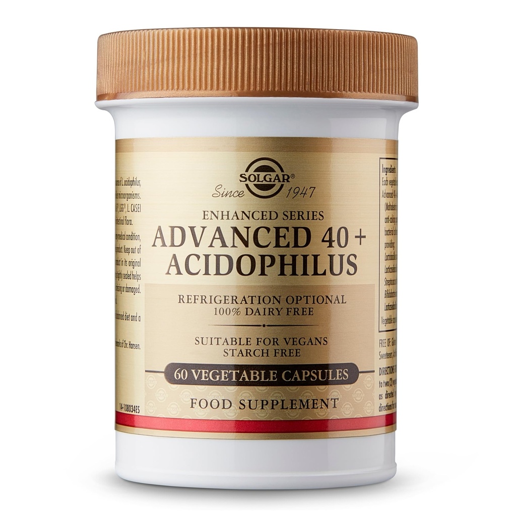 Solgar Advanced 40+ Acidophilus, 60 capsule vegetali