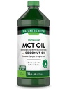 Nature's Truth MCT Oil | 16 fl. oz | Keto, Formula non aromatizzata | con olio di cocco | Vegan, Non OGM e Gluten Free Supplement
