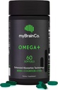 myBrainCo - OMEGA+ - EPA DHA Omega 3 Supplemento con Tocotrienols Vitamin E - Supporta la salute del cervello, la funzione cognitiva, bilanciamento del mood, salute degli occhi e immunità - Integratore di salute del cervello (60 Softgels)
