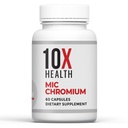 10X Salute MIC Integratori di cromo - 60 Capsule - Contiene Inositolo di colina e Metionina - Integratori minerali per il supporto nutrizionale giornaliero - Cromo, L-Metionina, Integratori di colina