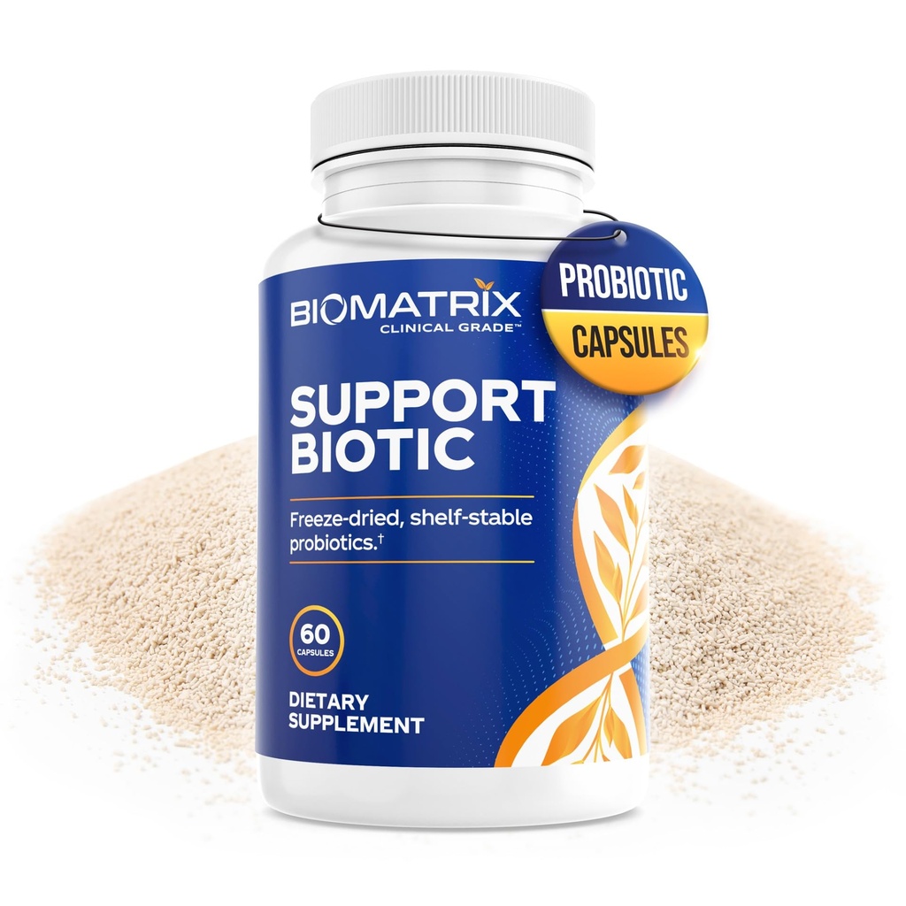 Saccharomyces boulardii Probiotic Supplement w/L. paracasei, L. rhamnosus, Bifidobacterium, Acidophilus – Complemento prebiotico – Temp-Stable, 30-60 giorni di alimentazione
