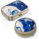 Cassa di ping pollame Hion con specchio Retro piccolo caso di pedaggio per borsa o tasca scatola di ping pozzetto o vitamine, olio di pesce, supplementi, regali di viaggio della pillola (2PCS)