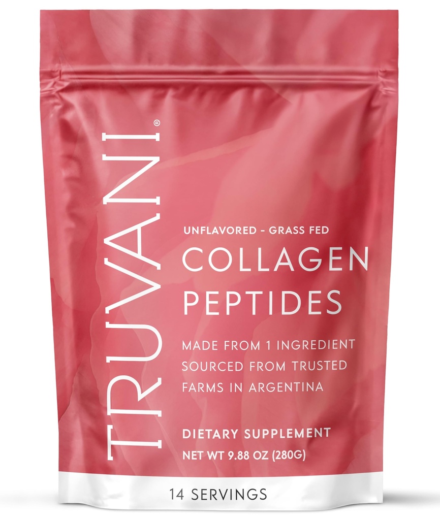 Truvani Peptidi di collagene idrolizzati | Non aromatizzati | 14 Serve | 20g Grass-Fed Collagen Protein Powder | Promuove Capelli, Unghie, Pelle e Joint Health | Keto | Latticini e Gluten Free | Donne e Uomini