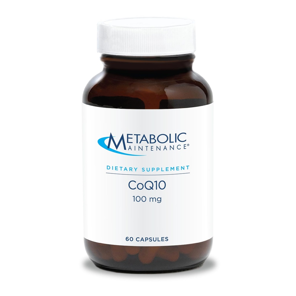 Metabolic Manutenzione CoQ10 Capsule - 100 mg CoenzymeQ10 con Vitamina C - Antiossidante, Immune, Energy + Supporto cardiovascolare (60 capsule)