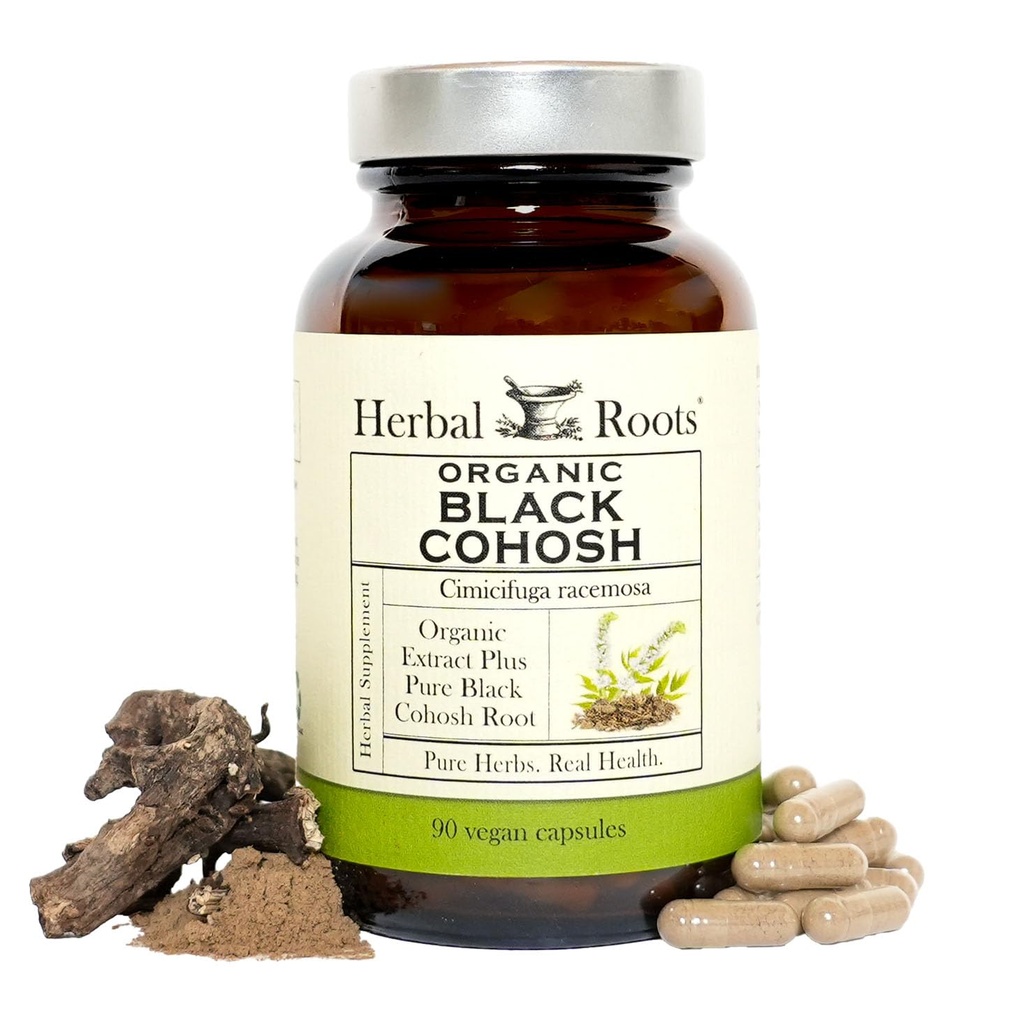 Radici naturali Cohosh Root | Extra Forza | Menopausa e supporto mestruale per le donne | 90 capsule, Vegan