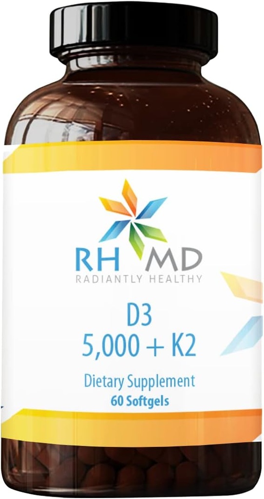 RHMD D3 5000 + K2 Integratori dietetici (60 Softgels)