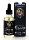 Olio di barba di platino per gli uomini – Biotina naturale ha aumentato l'olio di crescita del cuscinetto - Argan & Vitamina E – ammorbidisce e controlli – Olio di crescita del cuscinetto per gli uomini - profumo di Vaniglia speziato (2oz – Confezione di 1)